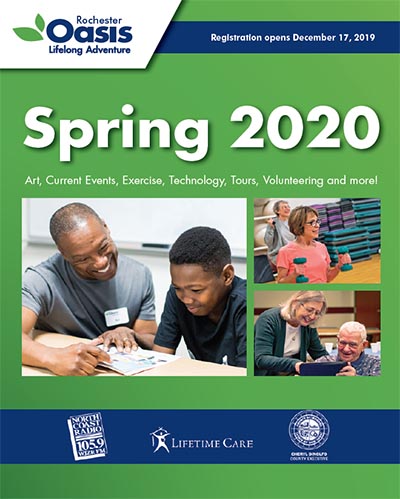 Rochester Oasis Spring 2020 Catalog Cover