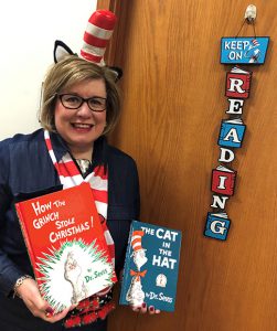 Mary reading Dr. Seuss